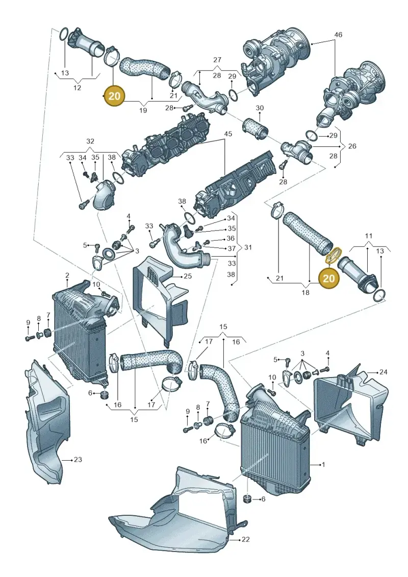 N10735801 — Audi RS Q8 Quattro (2019-) diagram 595145060, position 20