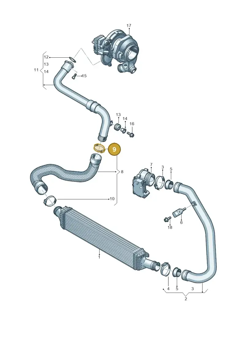 N10735801 — Audi A6 2.0 (2018-) diagram 849145500, position 9