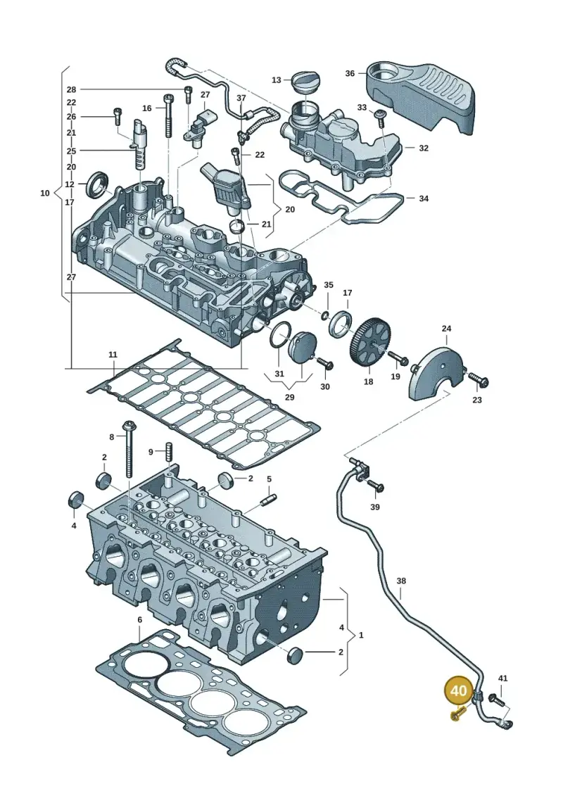 N10737101 — Volkswagen Passat estate (2023-) diagram 3j0103340, position 40