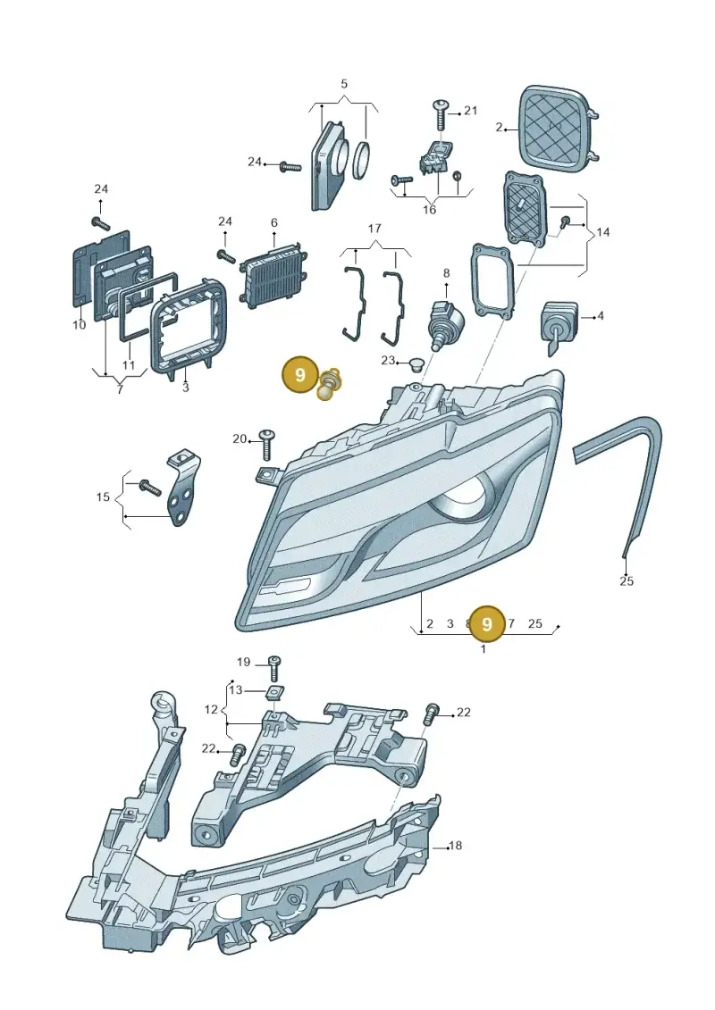 N10737401 — Audi Q5 (2009-2018) diagram 647941100, position 9