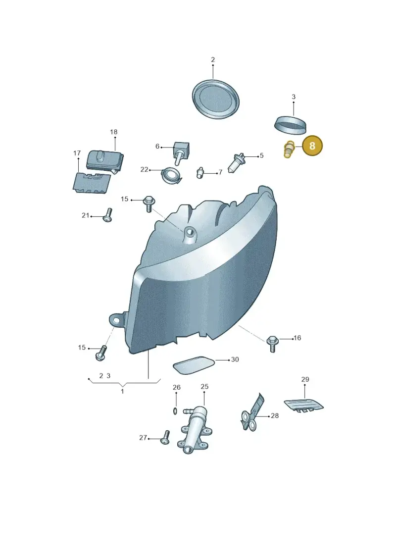 N10737401 — Skoda Superb Ambition (2009-2015) diagram 671941200, position 8