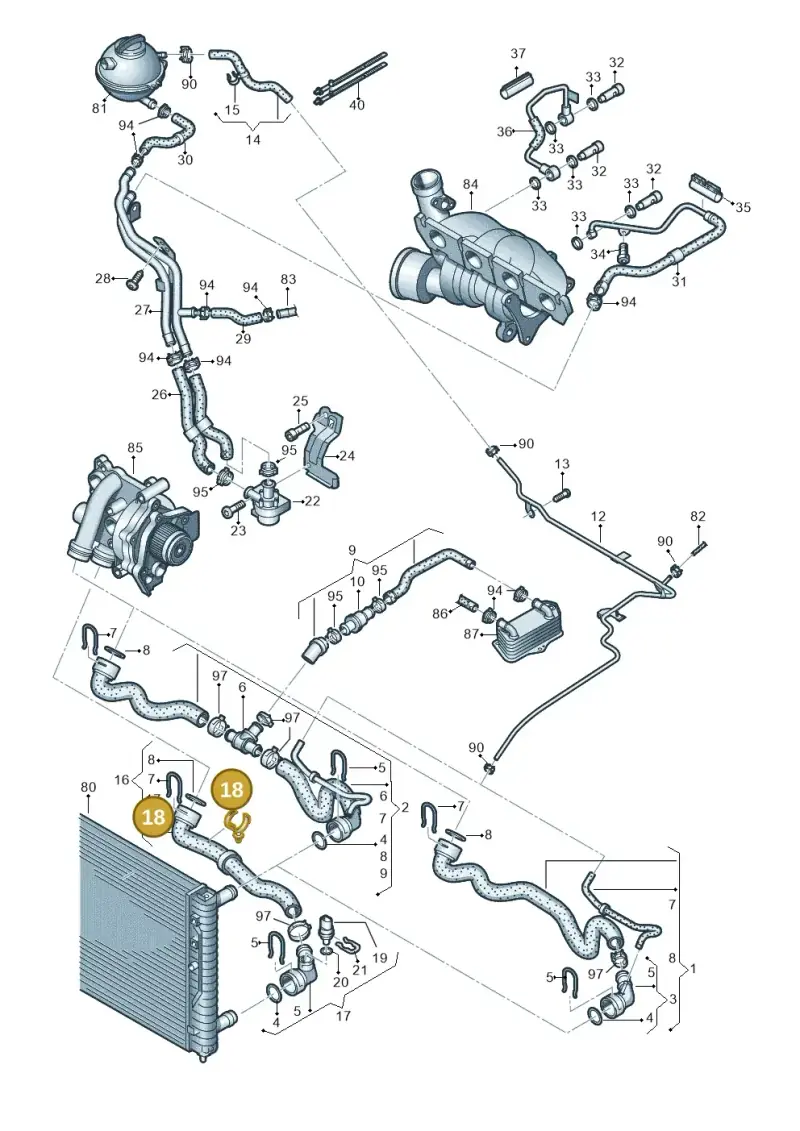 N10737701 — Volkswagen Passat CC (2011-2016) diagram 737121210, position 18