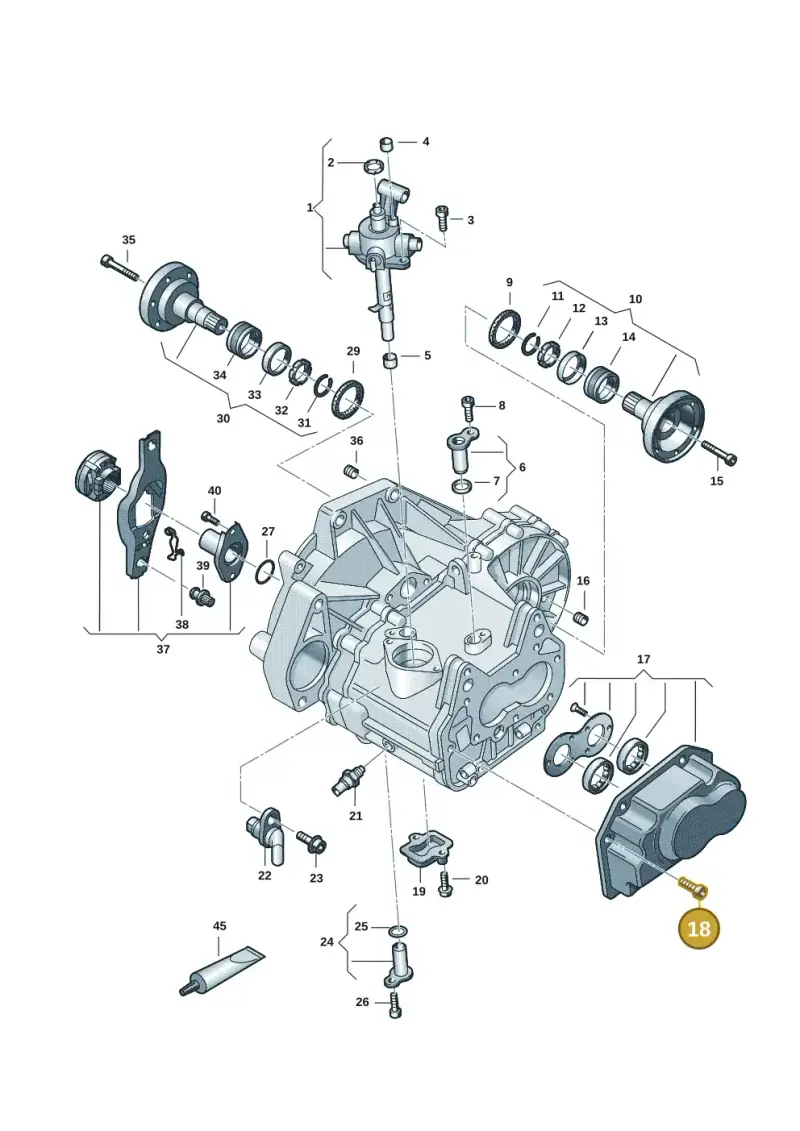 N10738801 — Volkswagen Taigo (2021-2024) diagram 2f0301120, position 18
