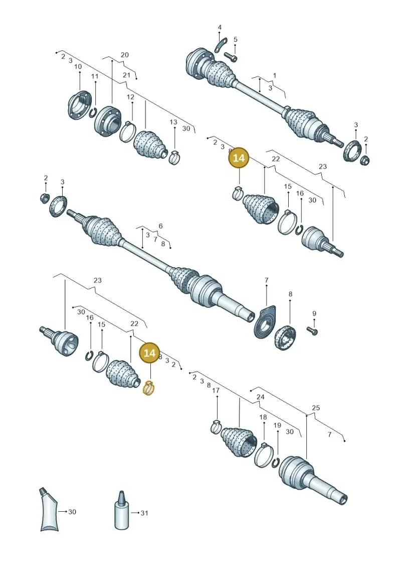 N10740201 — Volkswagen Caravelle (2015-2019) diagram 731407200, position 14