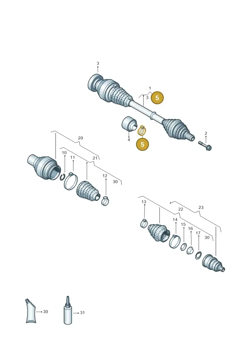 N10740401 — Volkswagen TIGUAN                 08> (2007-) diagram 634407280, position 5