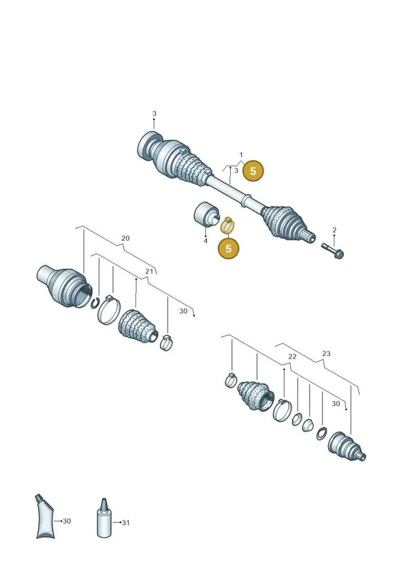 N10740401 — Volkswagen Tiguan 4Motion (2011-2018) diagram 719407360, position 5