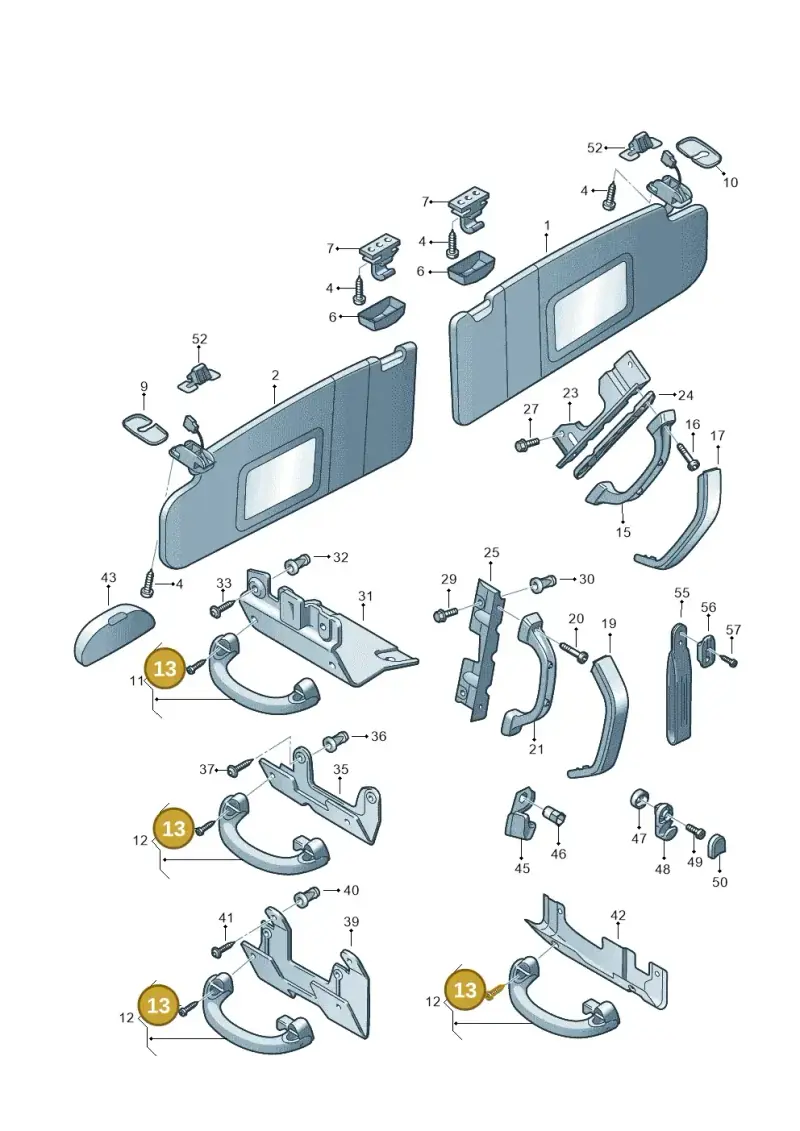N10744501 — Volkswagen Transp. caravelle (2011-2015) diagram 410857500, position 13
