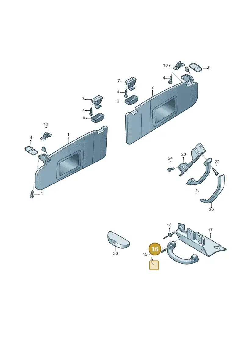 N10744501 — Volkswagen Transporter Single Cab (2019-2024) diagram 862857500, position 16