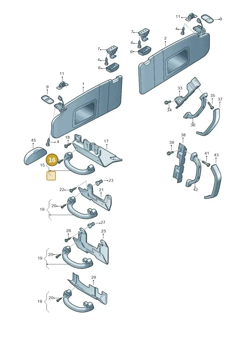 N10744501 — Volkswagen Transporter Multivan (2019-2024) diagram 861857500, position 16