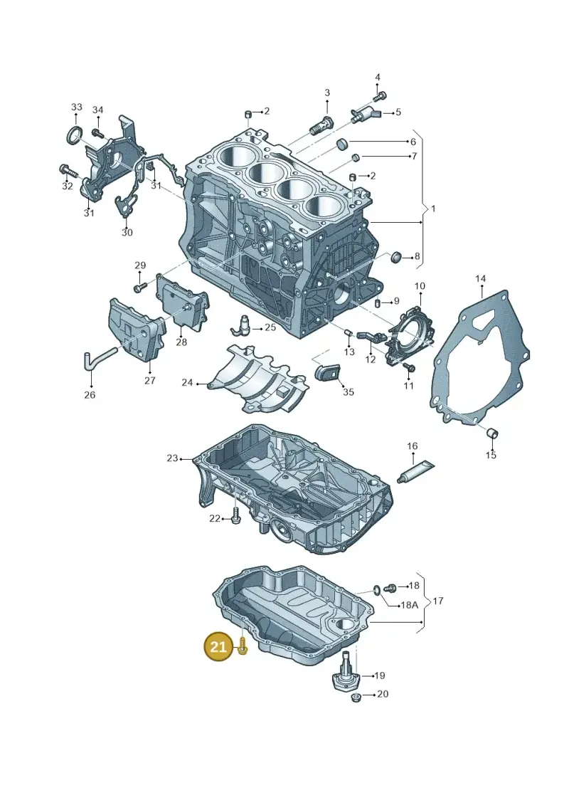 N10748001 — Volkswagen Tiguan 2.0 (2023-) diagram 57x103020, position 21