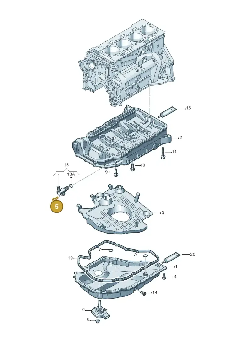 N10751201 — Volkswagen Tiguan 2.0 4Motion (2017-2024) diagram 746103110, position 5
