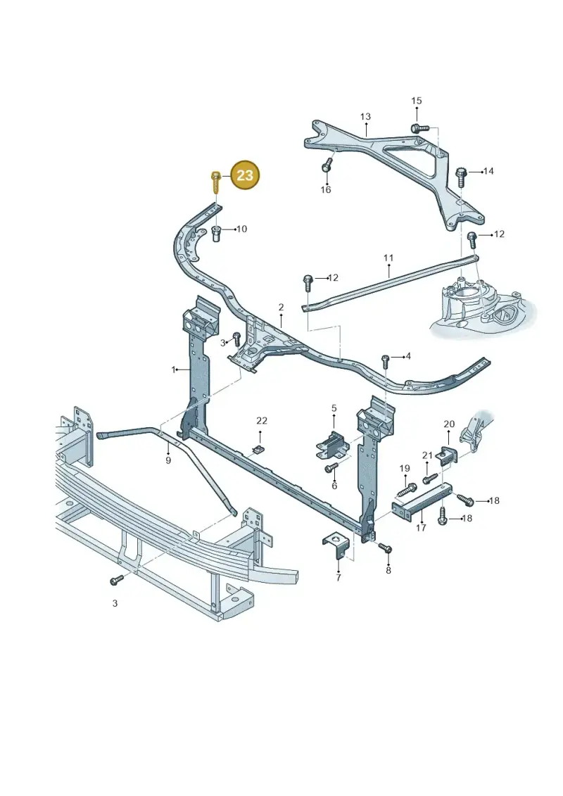 N10751701 — Audi A8 (2017-2025) diagram 838805000, position 23