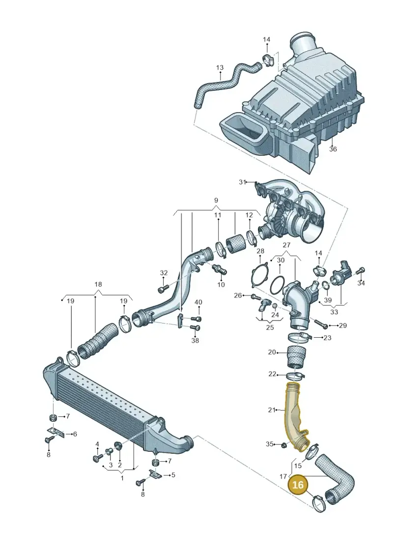 N10767201 — Audi A3 Sportback (2019-2025) diagram 596145610, position 16