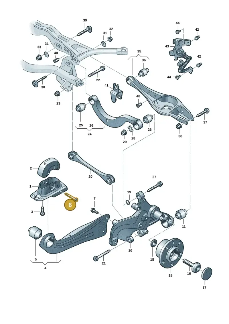 N10769501 — Volkswagen T-Roc convertible 1.5 (2019-2024) diagram 2gk505050, position 6