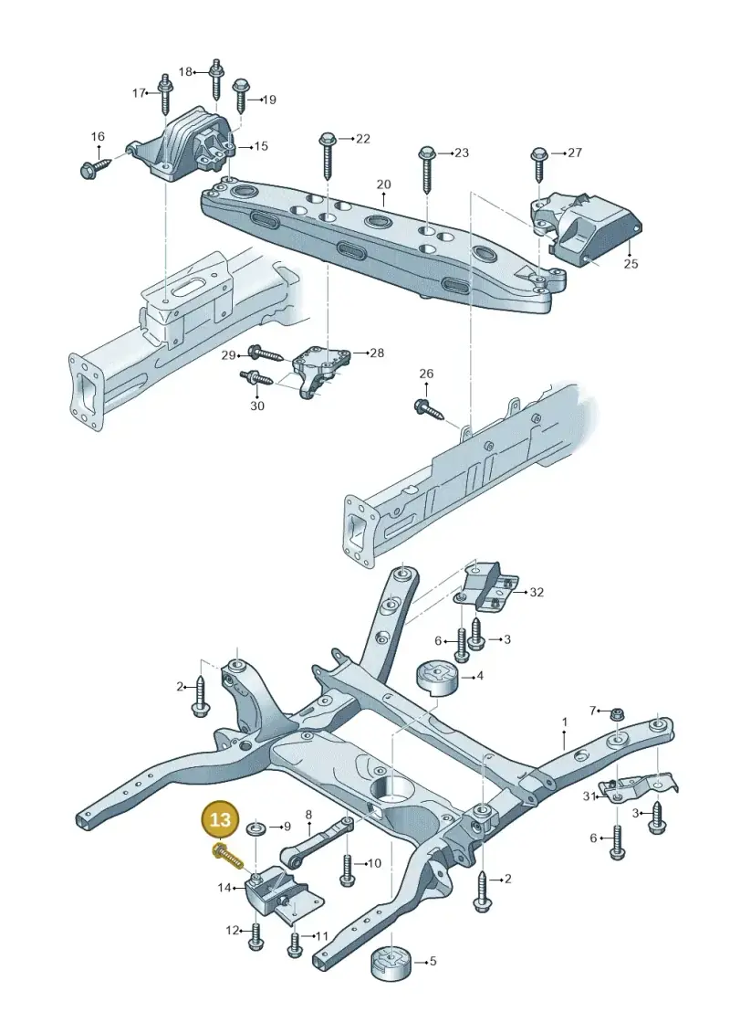 N10770801 — Volkswagen E-Crafter 35 (2018-2024) diagram 599199100, position 13