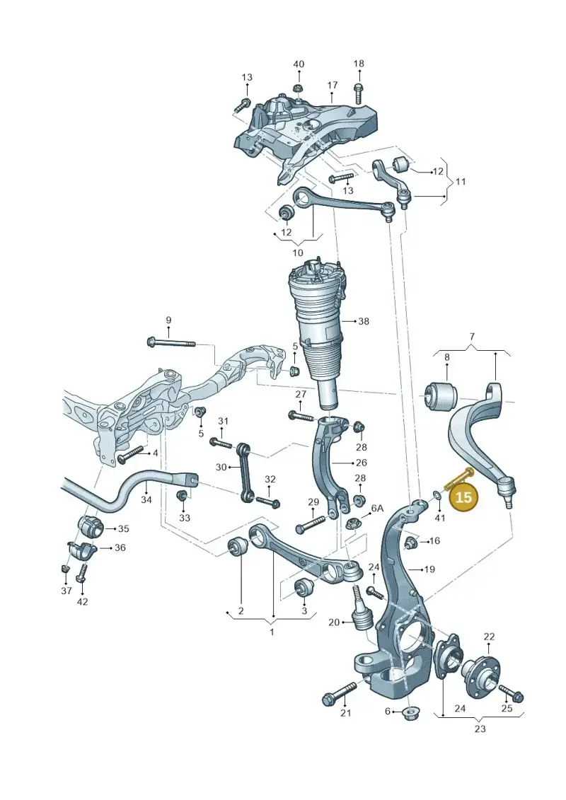 N10770901 — Audi A8L qu. 3.0 TDI (2009-2014) diagram 696407010, position 15