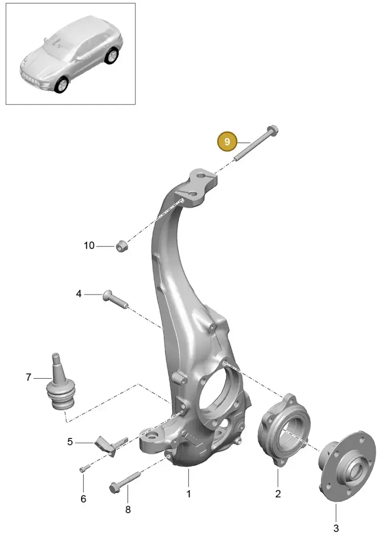 N10770901 — Porsche Macan (2013-2018) diagram p44401010, position 9