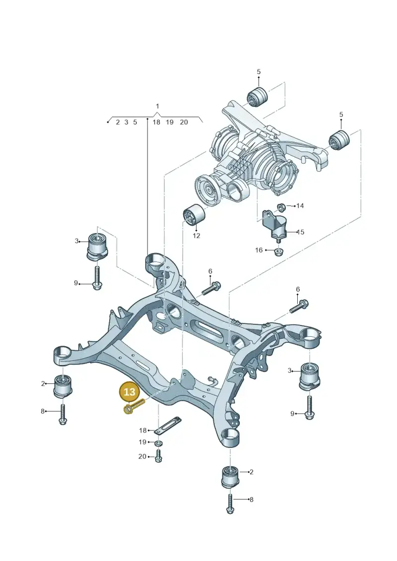 N10771601 — Audi A8 (2017-2025) diagram 838505070, position 13
