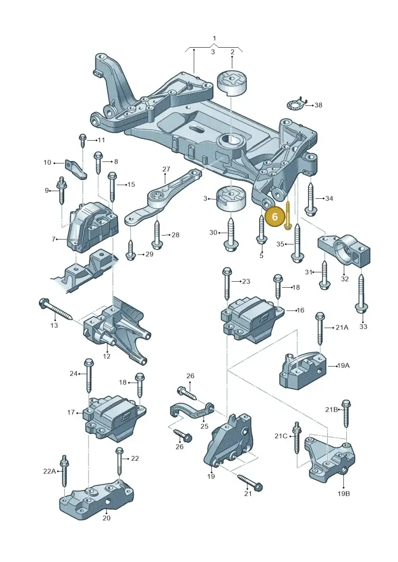 N10773401 — Volkswagen Passat CC (2011-2016) diagram 702199200, position 6