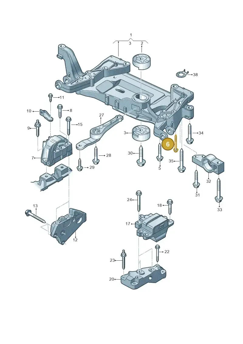 N10773401 — Volkswagen Passat CC (2011-2016) diagram 702199300, position 6