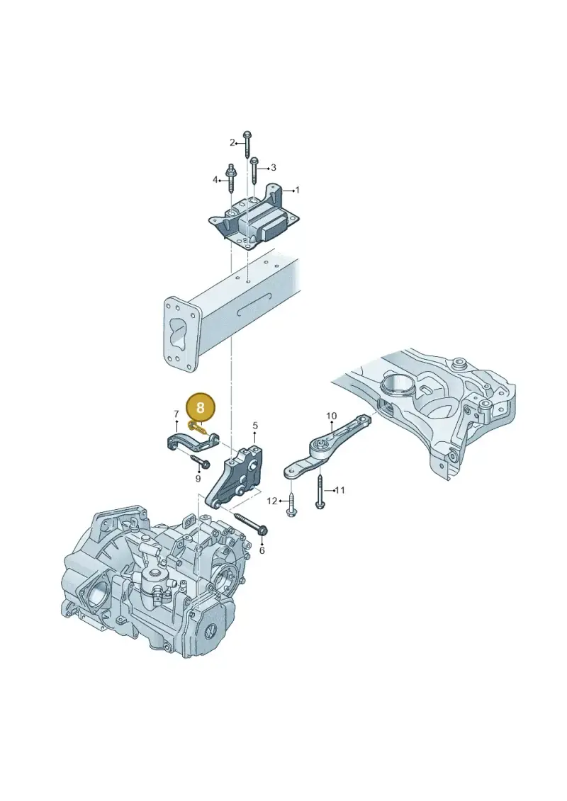 N10783801 — Volkswagen T-Cross 1,0 (2018-2024) diagram 837199050, position 8