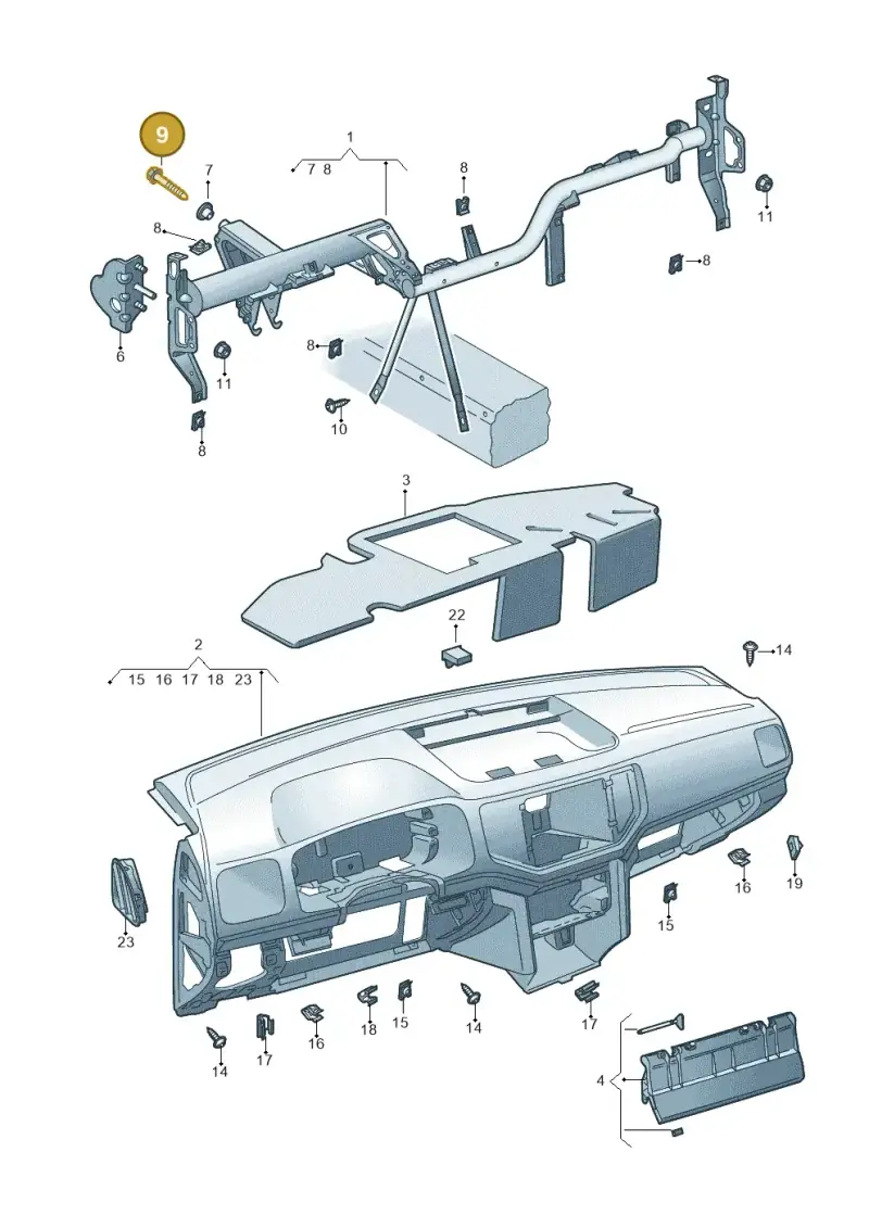N10783801 — Volkswagen Amarok twin cab (2022-) diagram 894857000, position 9