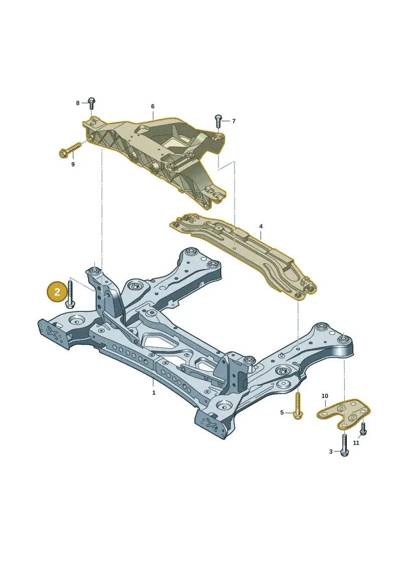 N10785401 — Volkswagen ID.Buzz (2022-) diagram 15a401000, position 2