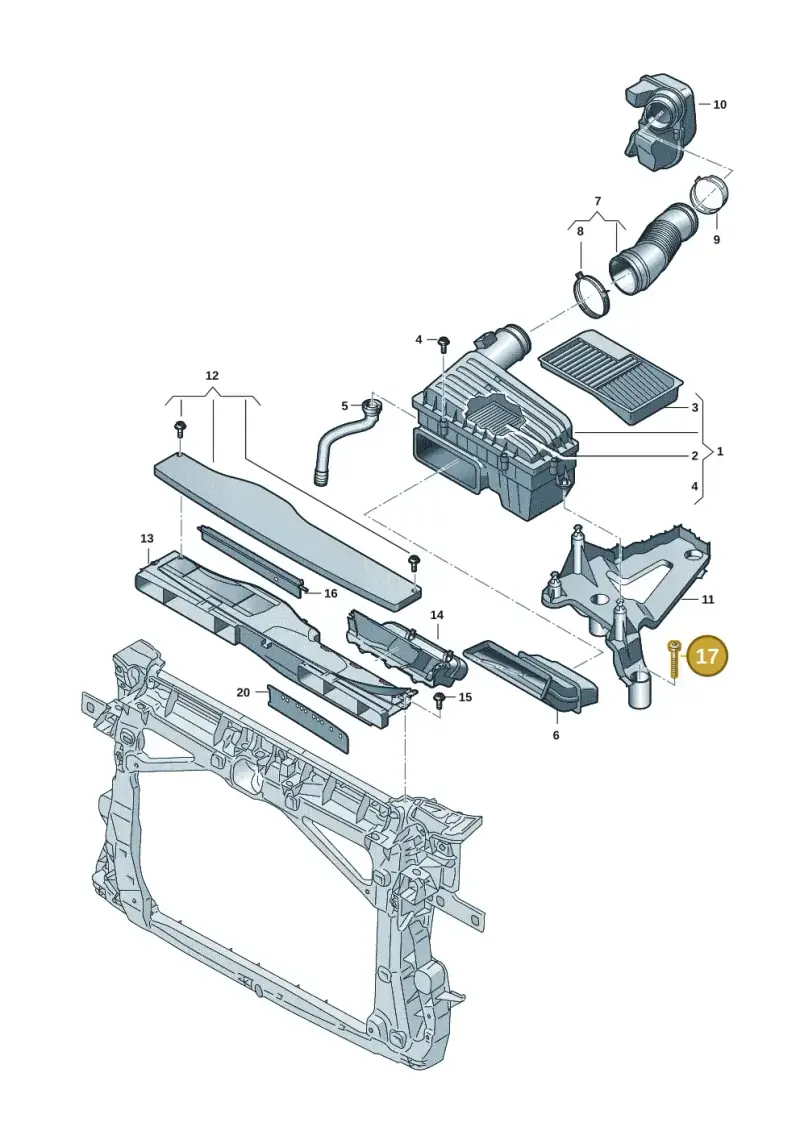 N10785701 — Volkswagen Multivan (2021-) diagram 7t0129050, position 17