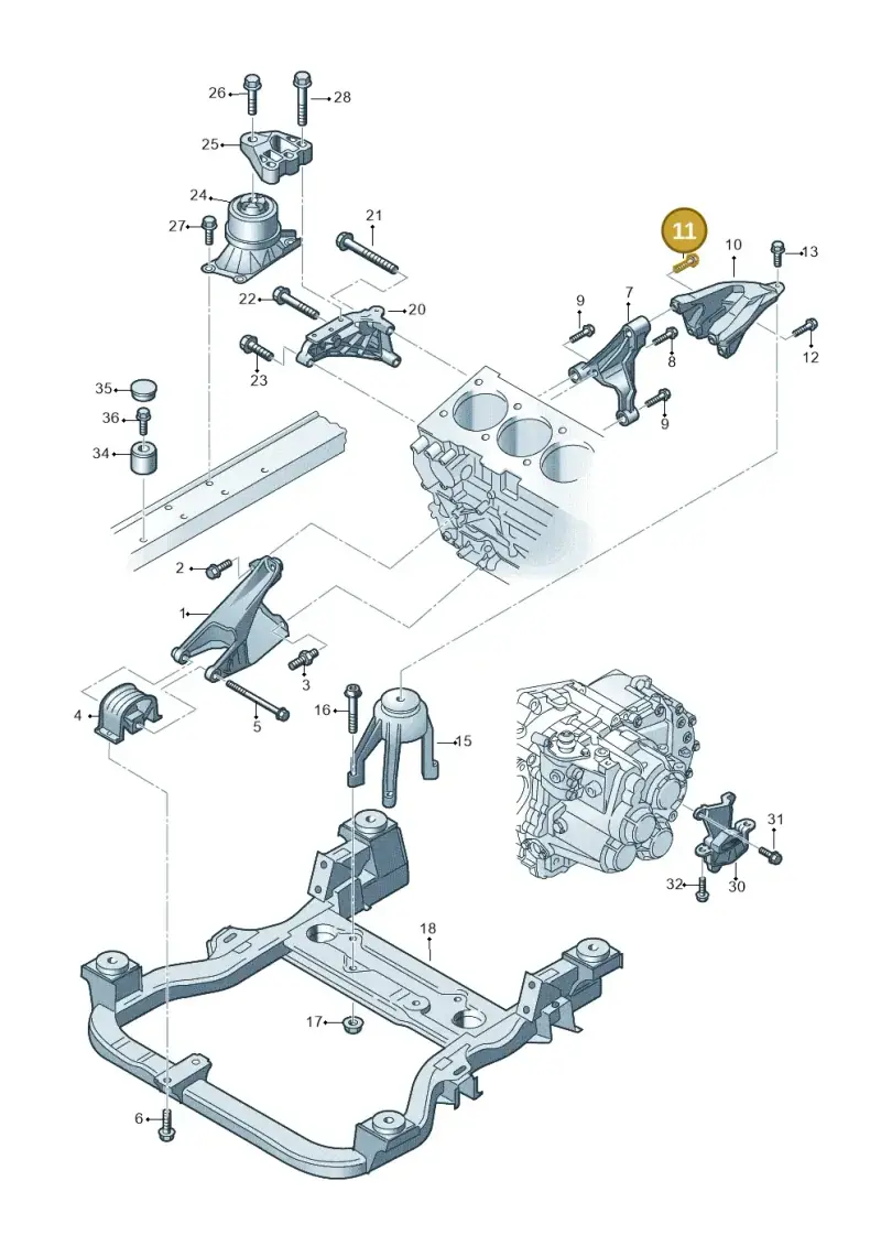 N10799201 — Volkswagen Caravelle (2015-2019) diagram 861199350, position 11