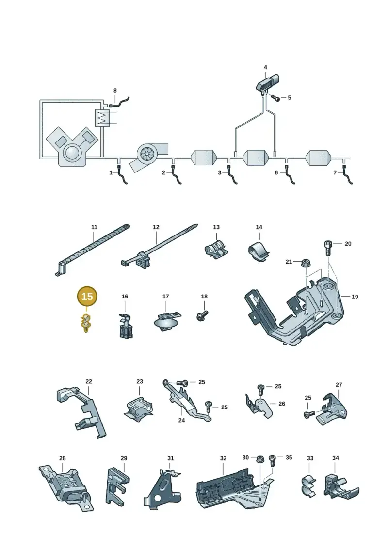N10804401 — Audi A6 (2018-2025) diagram 430906008, position 15