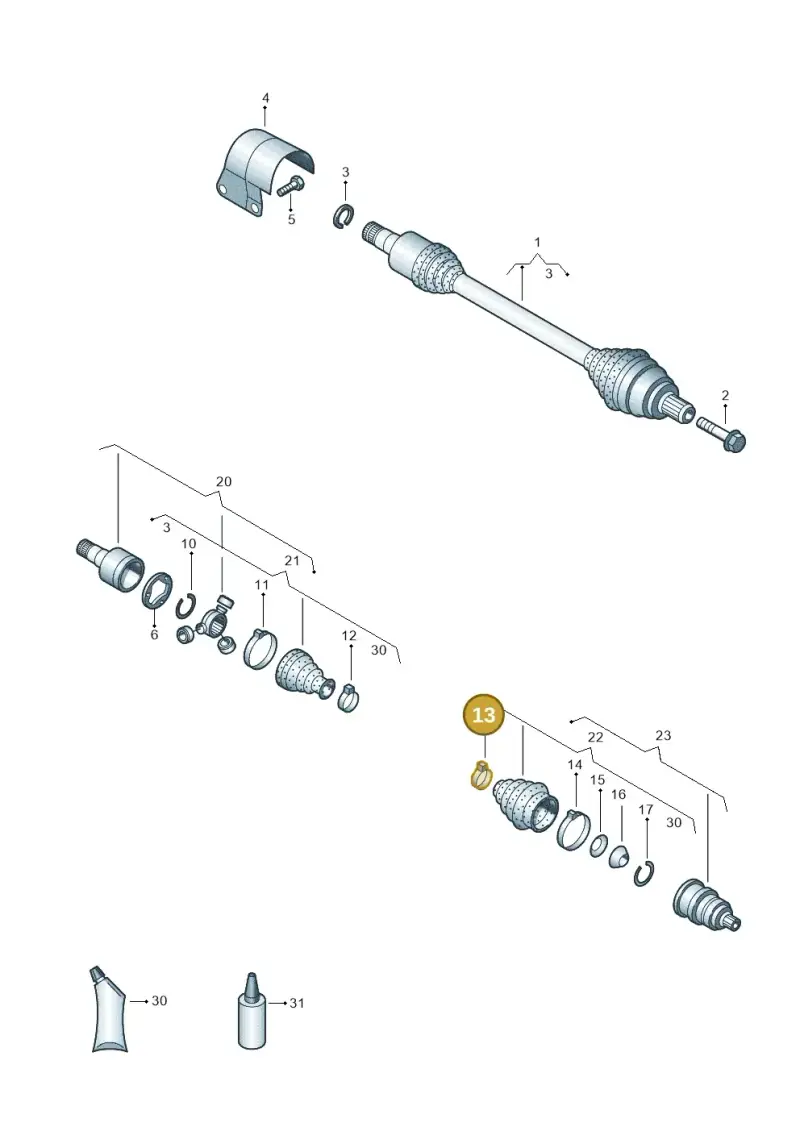 N10805901 — Volkswagen Golf 1.4 BlueMotion (2014-2017) diagram 645407440, position 13