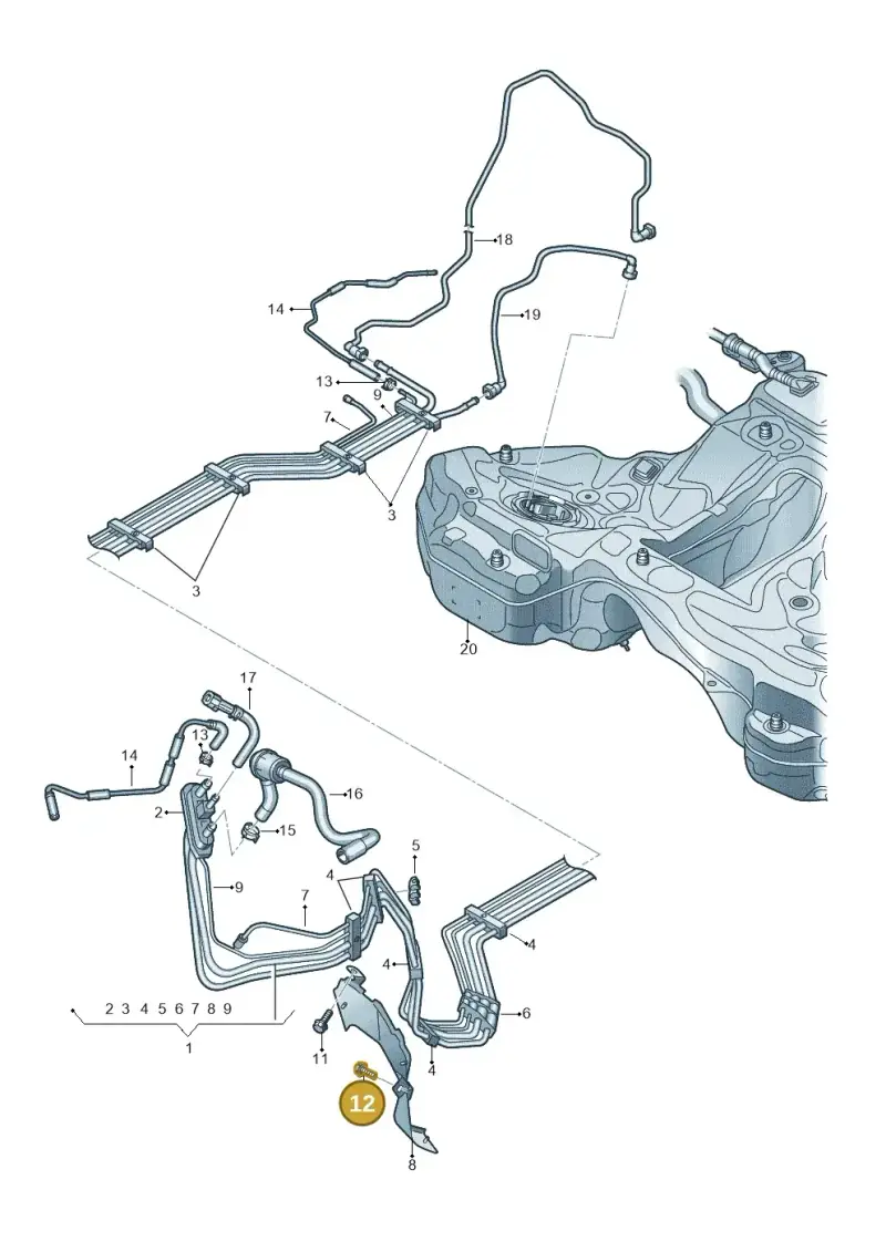 N10814001 — Audi RS6 Avant (2019-2025) diagram 538201500, position 12