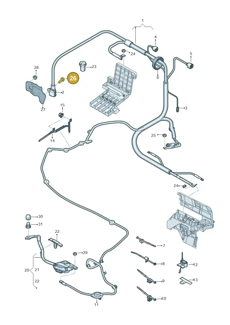 N10814001 — Audi Q8 (2018-2025) diagram 859972040, position 26