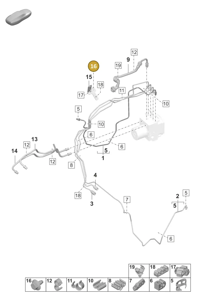 N10814001 — Porsche Taycan Sport Turismo (2023-2025) diagram p56604010, position 16