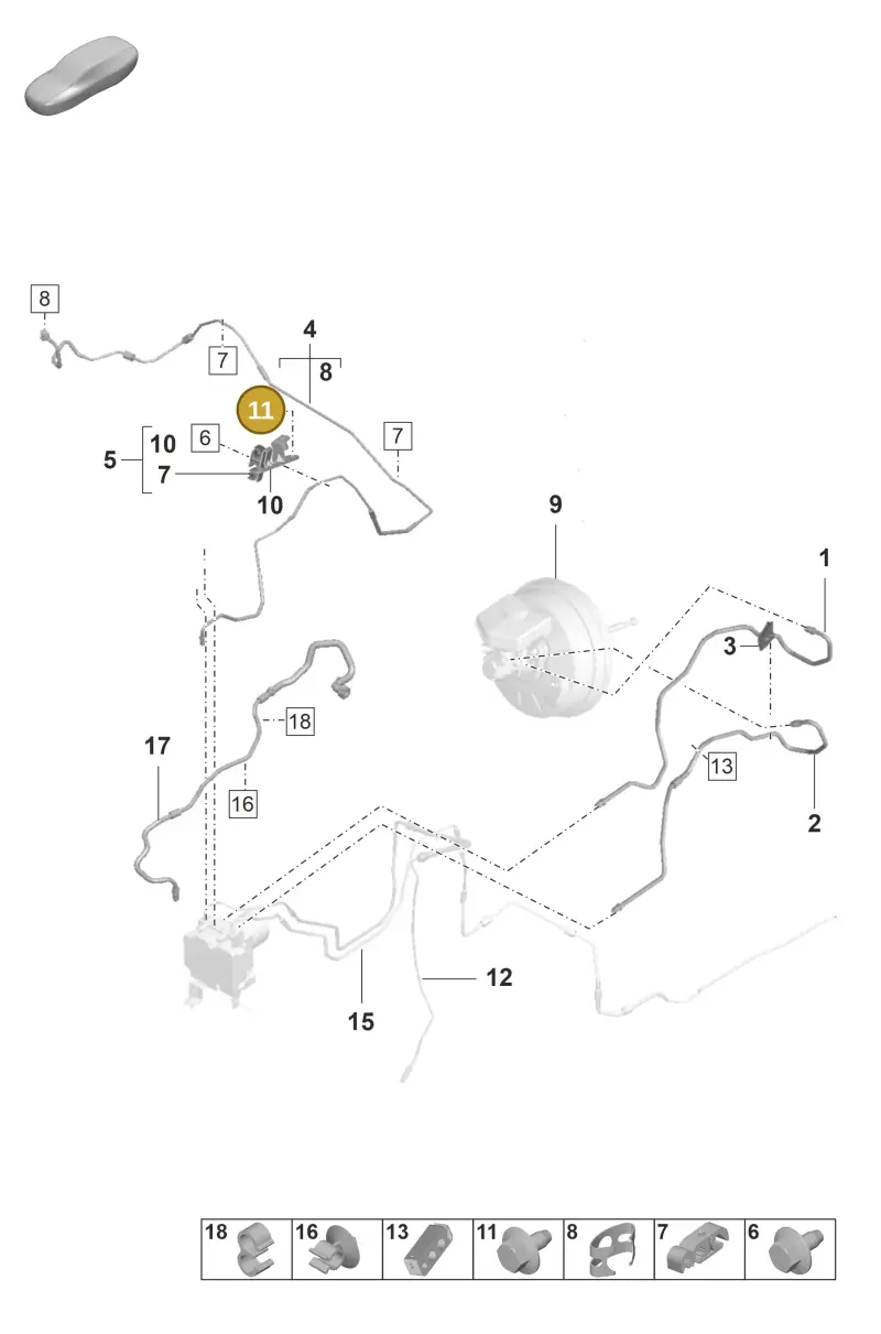N10814001 — Porsche Panamera (2020-2023) diagram p58604010, position 11