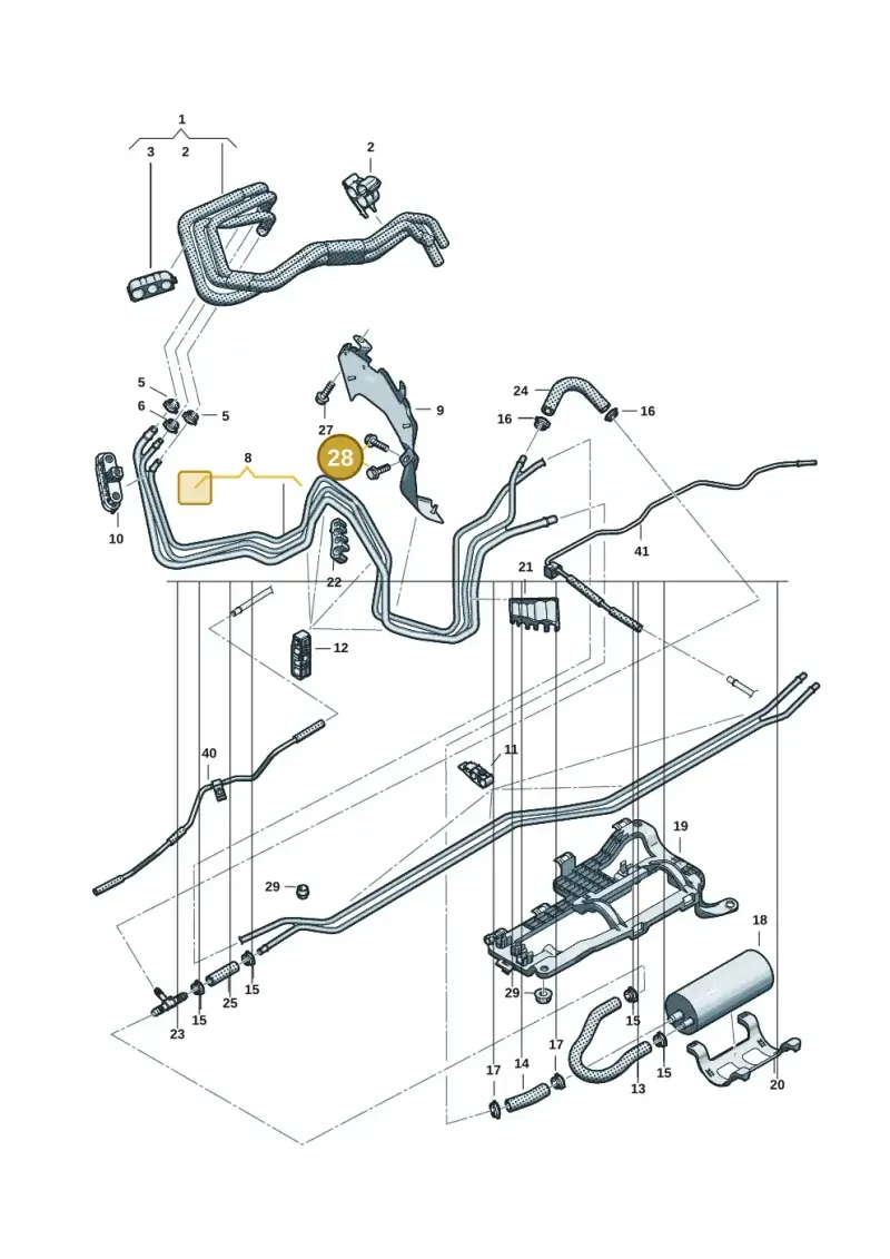 N10814001 — Audi A5 Limousine (2024-2025) diagram 8wh201600, position 28