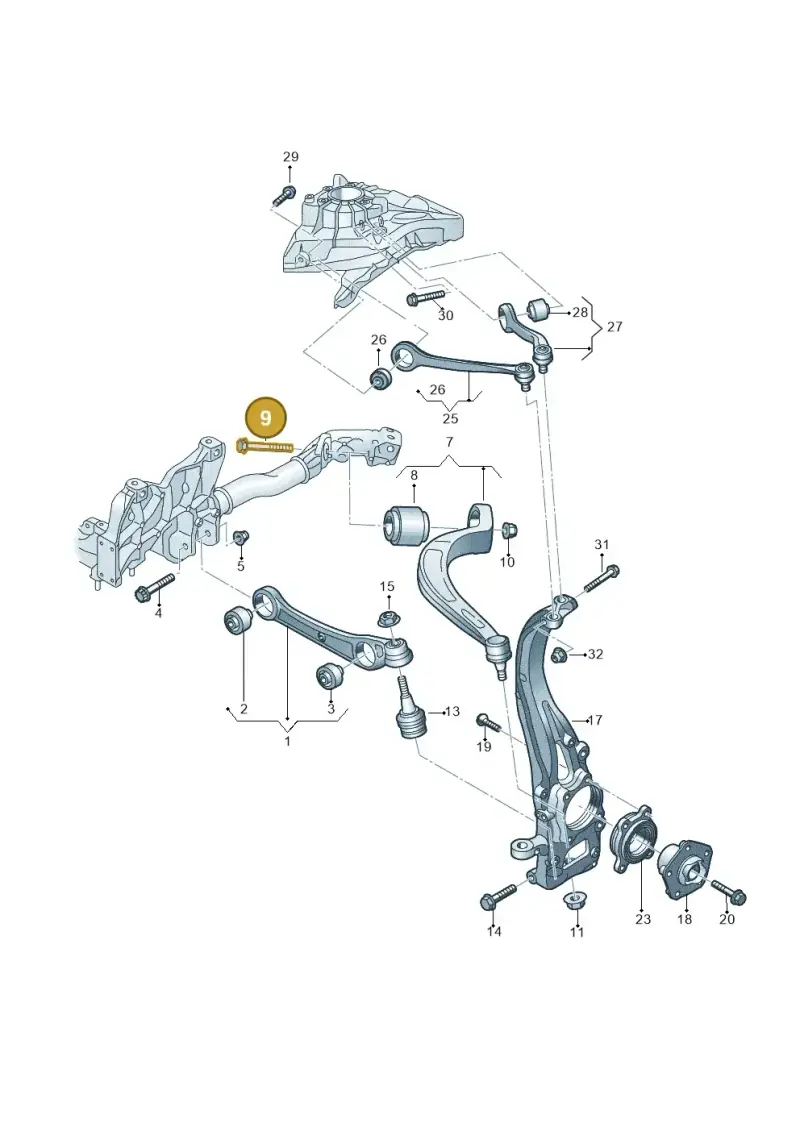 N10817601 — Volkswagen Touareg (2017-2023) diagram 439407000, position 9