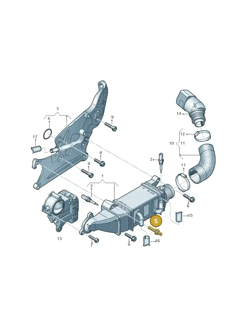 N10819401 — Volkswagen Polo 1.4 BlueMotion (2014-2017) diagram 773145870, position 5