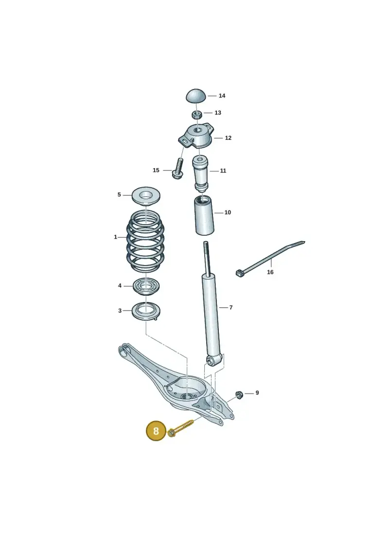 N10883401 — Volkswagen Golf 2.0 BlueMotion (2019-2024) diagram 2gk511000, position 8