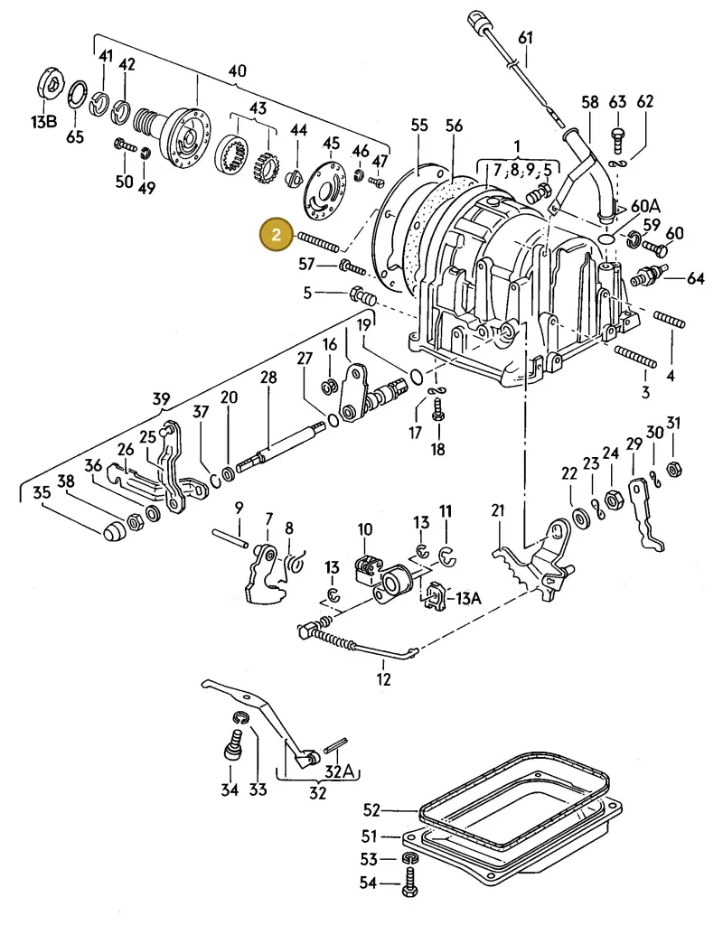 N90002802 — Volkswagen Jetta (1989-1991) diagram 007085000, position 2