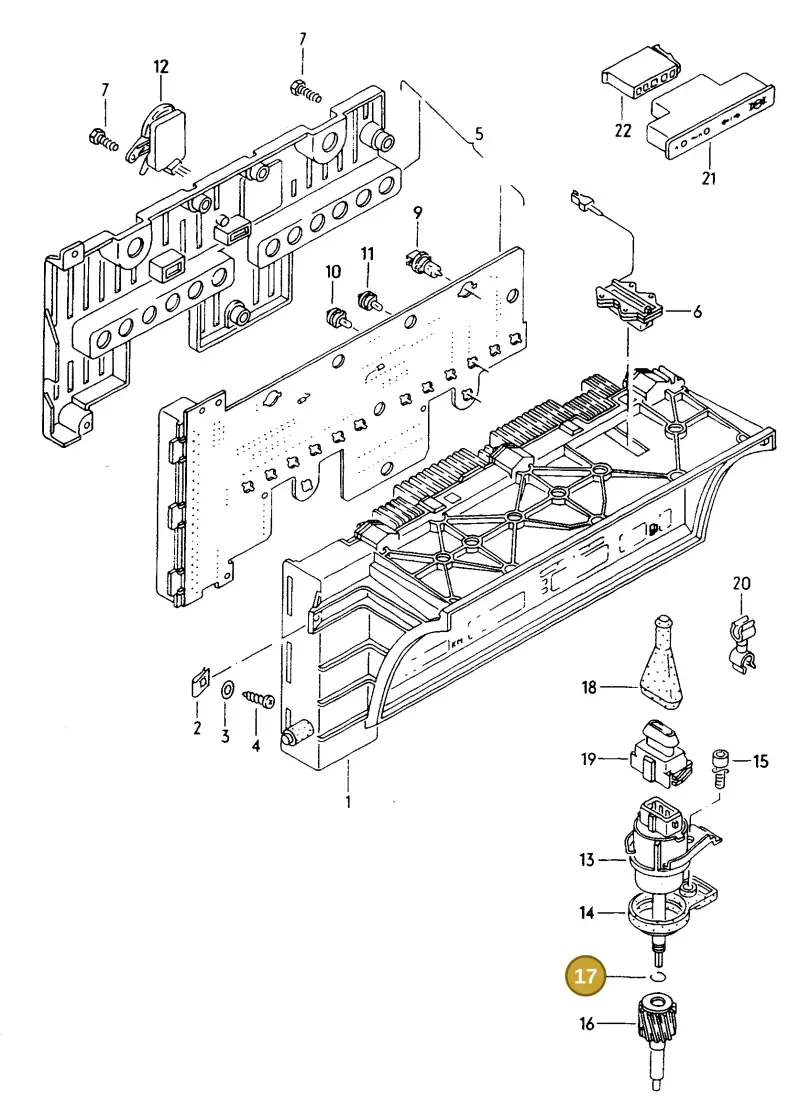 N90015401 — Volkswagen Jetta (1989-1991) diagram 064214100, position 17