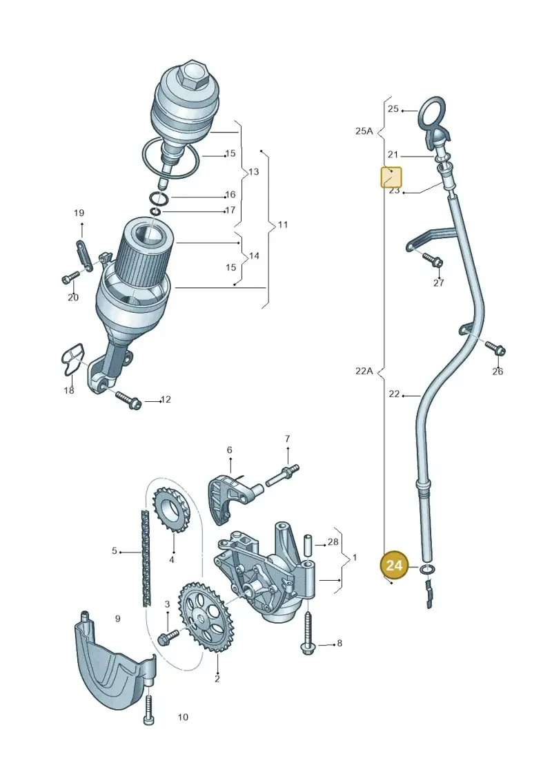 N90032204 — Volkswagen Polo (2009-2014) diagram 253115030, position 24