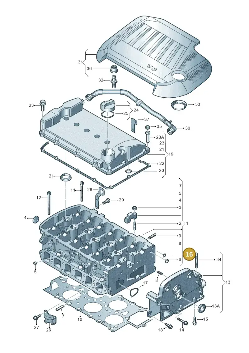 N90041102 — Volkswagen Sharan (2008-2010) diagram 244103600, position 16