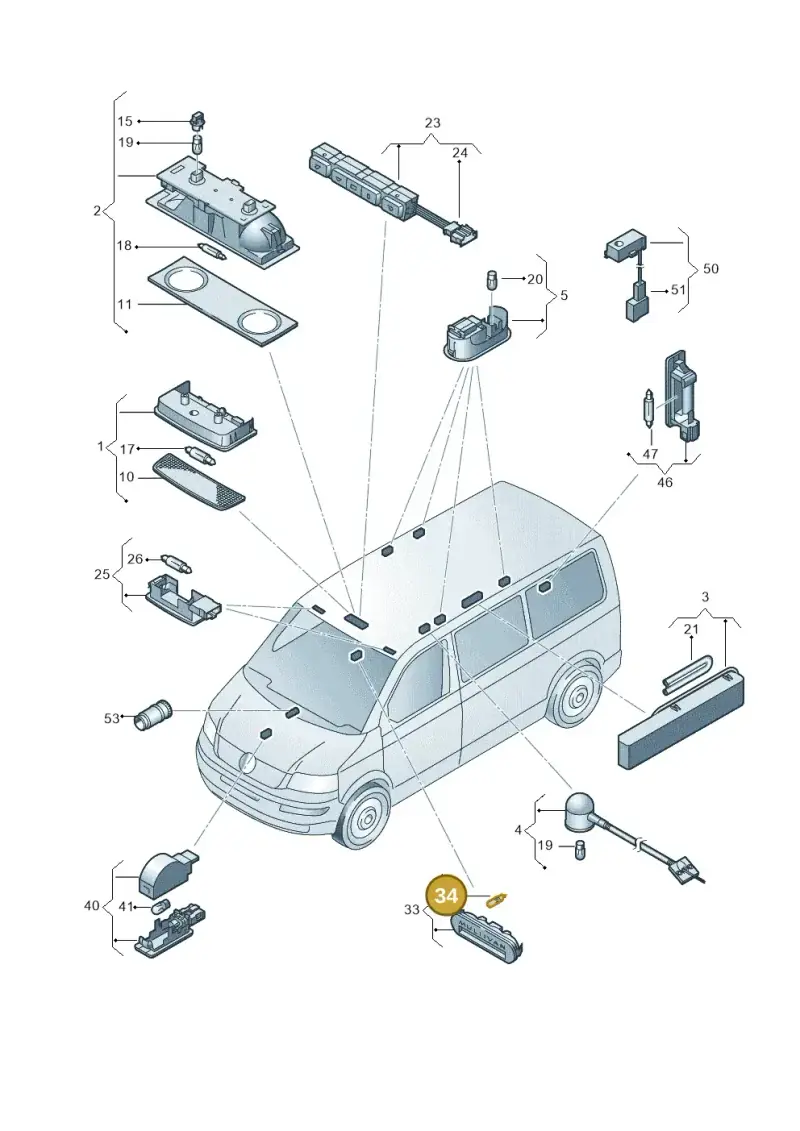 N90051002 — Volkswagen California Camper (2009-2011) diagram 452947000, position 34