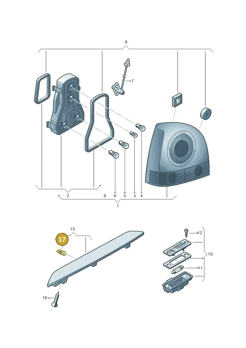 N90051002 — Volkswagen Polo (2011-2014) diagram 461945000, position 17