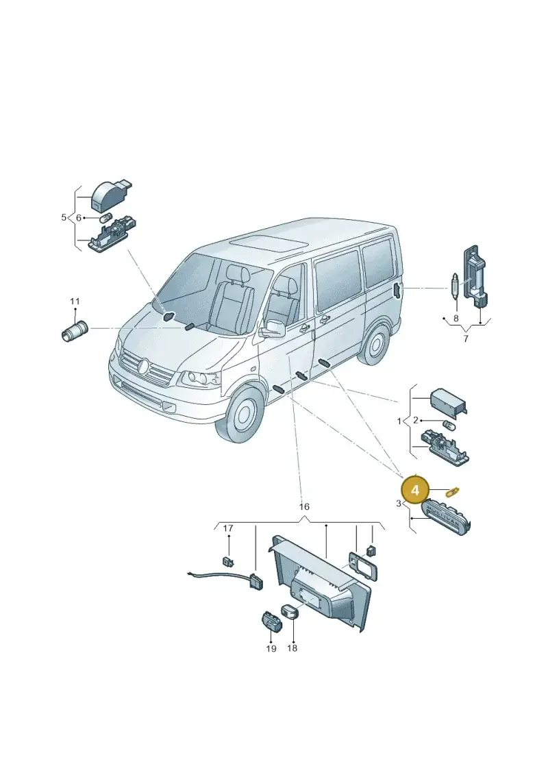 N90051002 — Volkswagen Transp. caravelle (2011-2015) diagram 731947040, position 4
