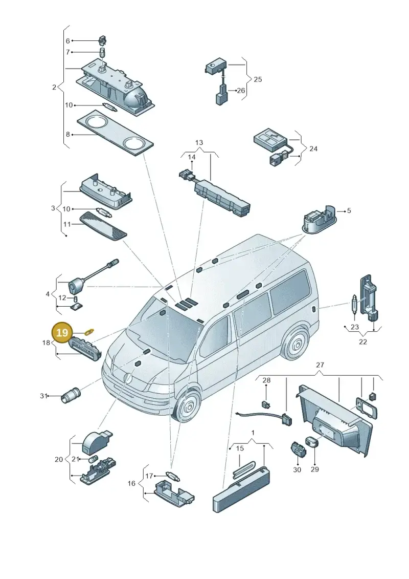 N90051002 — Volkswagen California Camper (2011-2015) diagram 733947000, position 19