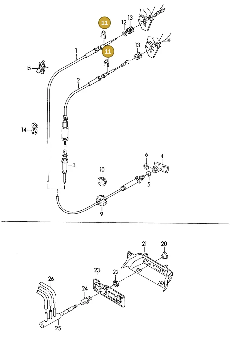 N90052702 — Volkswagen TRANSPORTER SYNCRO (1996-2003) diagram 117711650, position 11