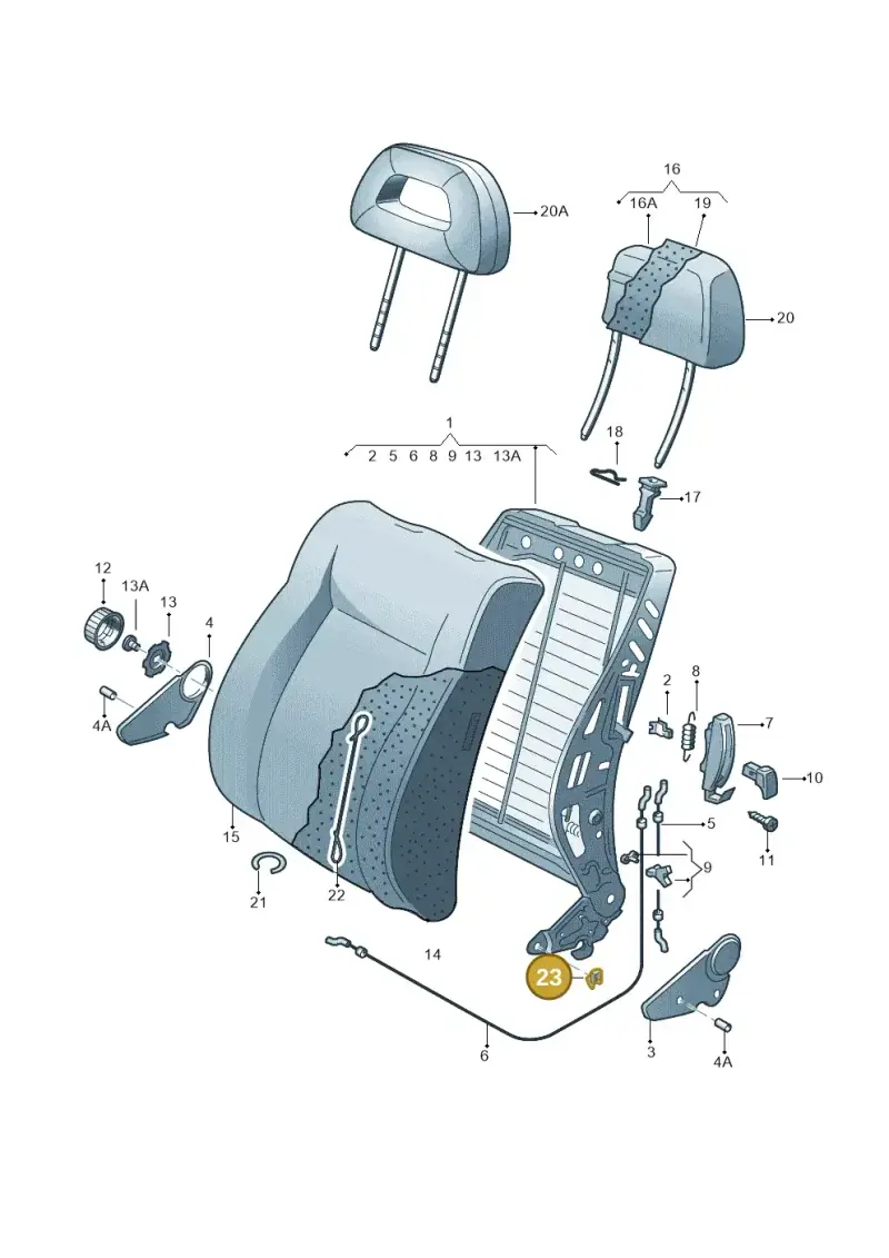 N90052702 — Volkswagen POLO CLASSIC/VARIANT (1999-2001) diagram 158881500, position 23