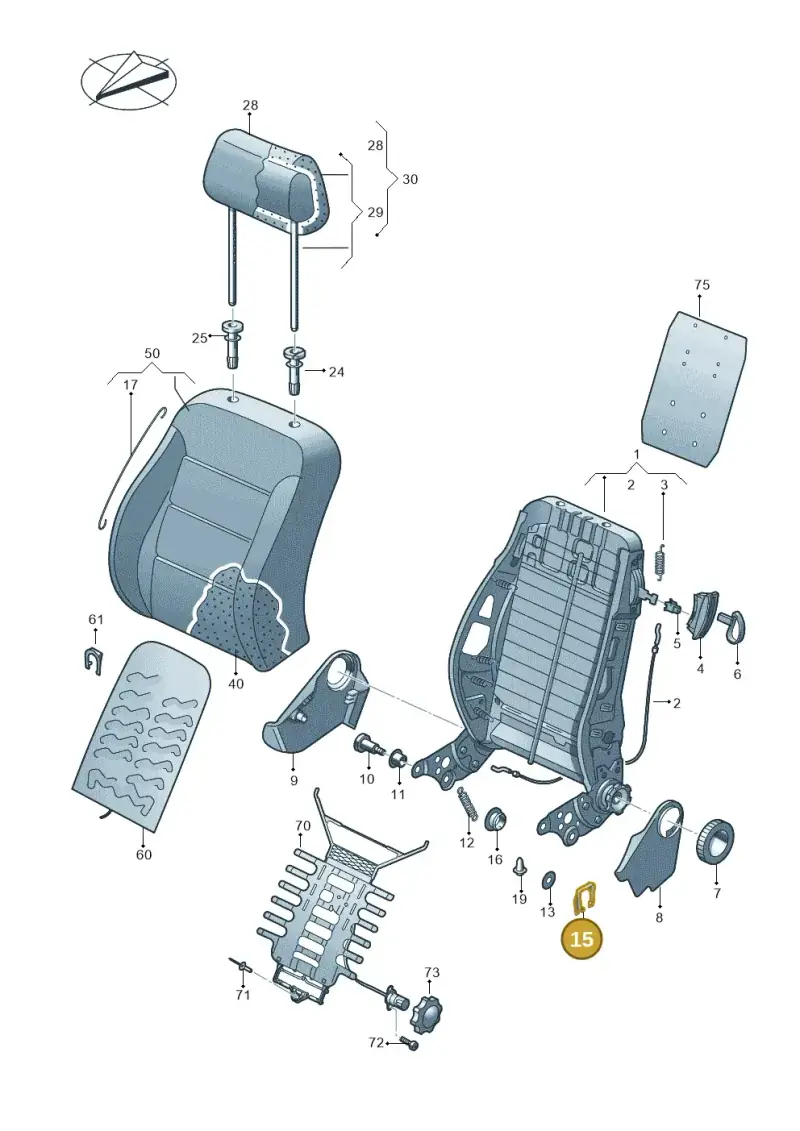 N90052702 — Volkswagen Amarok twin cab (2012-2016) diagram 683881500, position 15